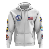 Tuskegee Airmen WWII Heroes Zip Hoodie The Great American Aviators White Art - Wonder Print Shop