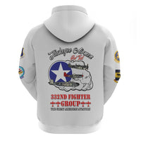 Tuskegee Airmen WWII Heroes Zip Hoodie The Great American Aviators White Art - Wonder Print Shop