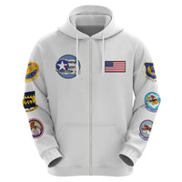Tuskegee Airmen WWII Heroes Zip Hoodie The Great American Aviators White Art - Wonder Print Shop