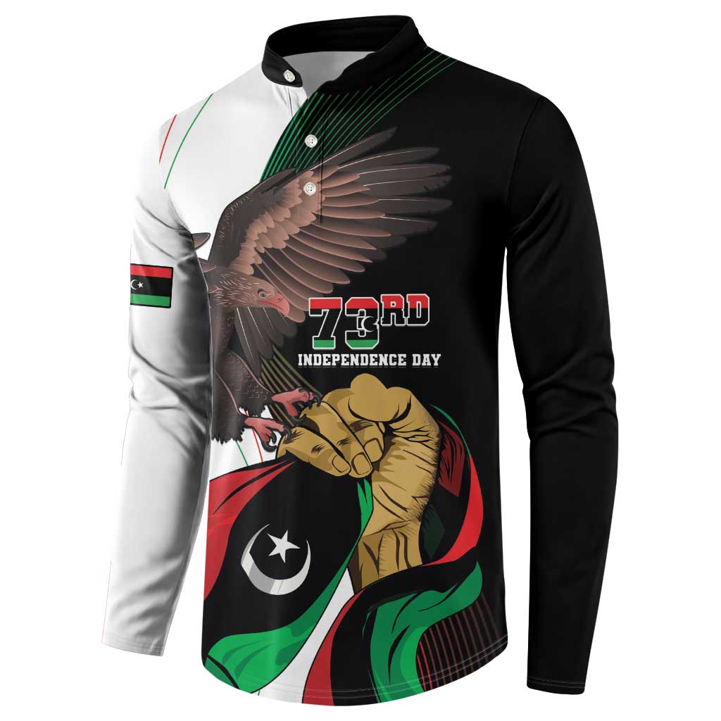 Libya 73rd Anniversary Independence Day Button Sweatshirt - Wonder Print Shop