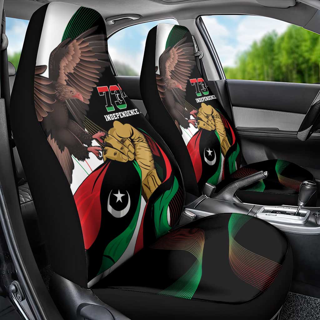 Libya 73rd Anniversary Independence Day Car Seat Cover - Wonder Print Shop
