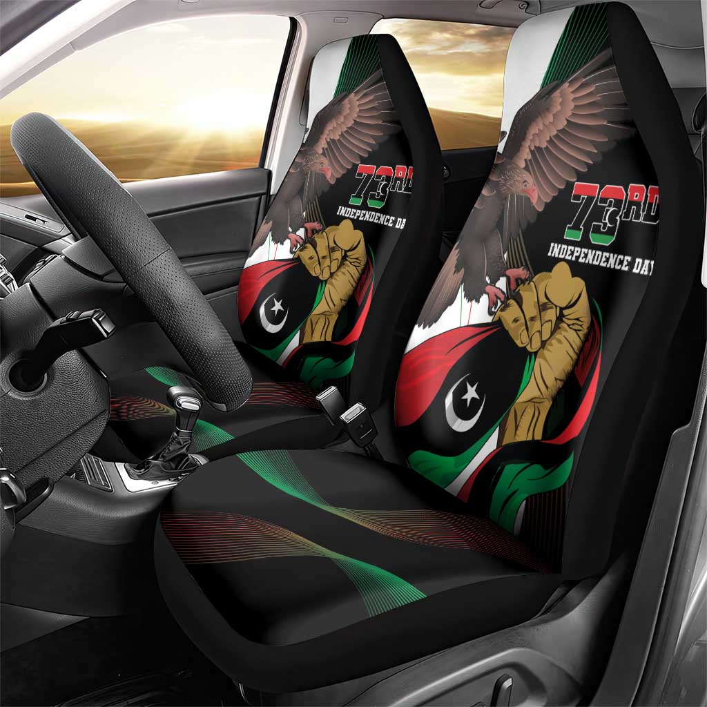 Libya 73rd Anniversary Independence Day Car Seat Cover - Wonder Print Shop