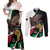 Libya 73rd Anniversary Independence Day Couples Matching Off Shoulder Maxi Dress and Long Sleeve Button Shirt - Wonder Print Shop