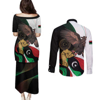 Libya 73rd Anniversary Independence Day Couples Matching Puletasi and Long Sleeve Button Shirt - Wonder Print Shop