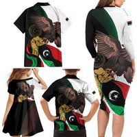 Libya 73rd Anniversary Independence Day Family Matching Long Sleeve Bodycon Dress and Hawaiian Shirt - Wonder Print Shop
