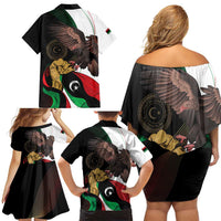 Libya 73rd Anniversary Independence Day Family Matching Off Shoulder Short Dress and Hawaiian Shirt - Wonder Print Shop