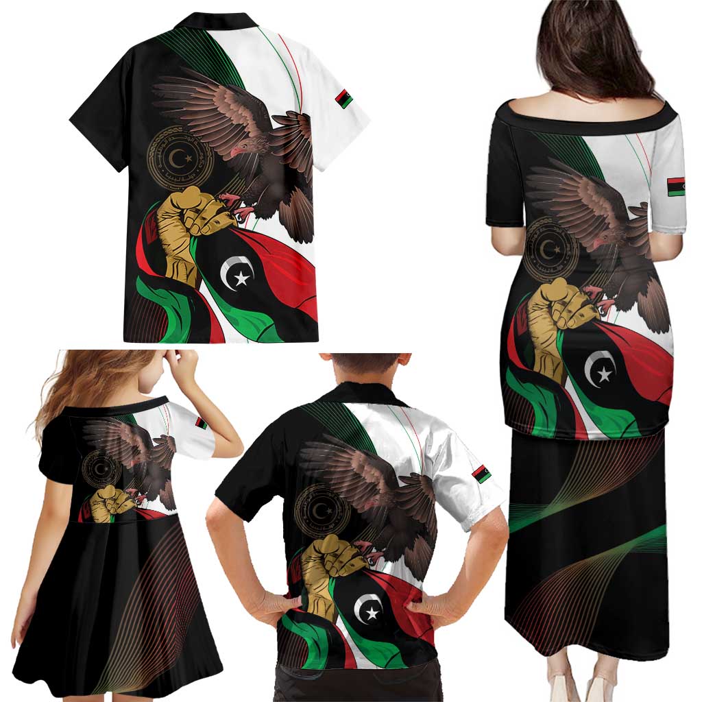 Libya 73rd Anniversary Independence Day Family Matching Puletasi and Hawaiian Shirt - Wonder Print Shop