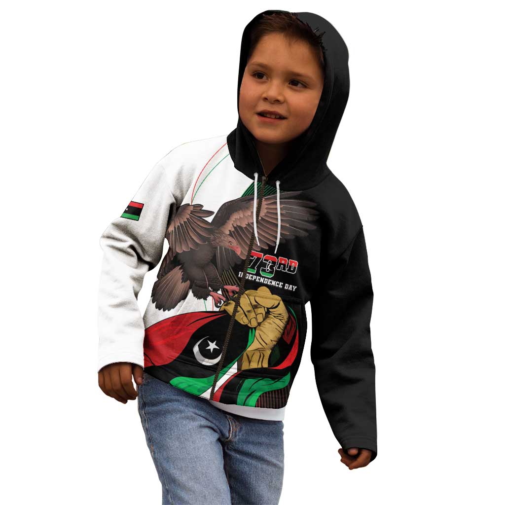 Libya 73rd Anniversary Independence Day Kid Hoodie - Wonder Print Shop