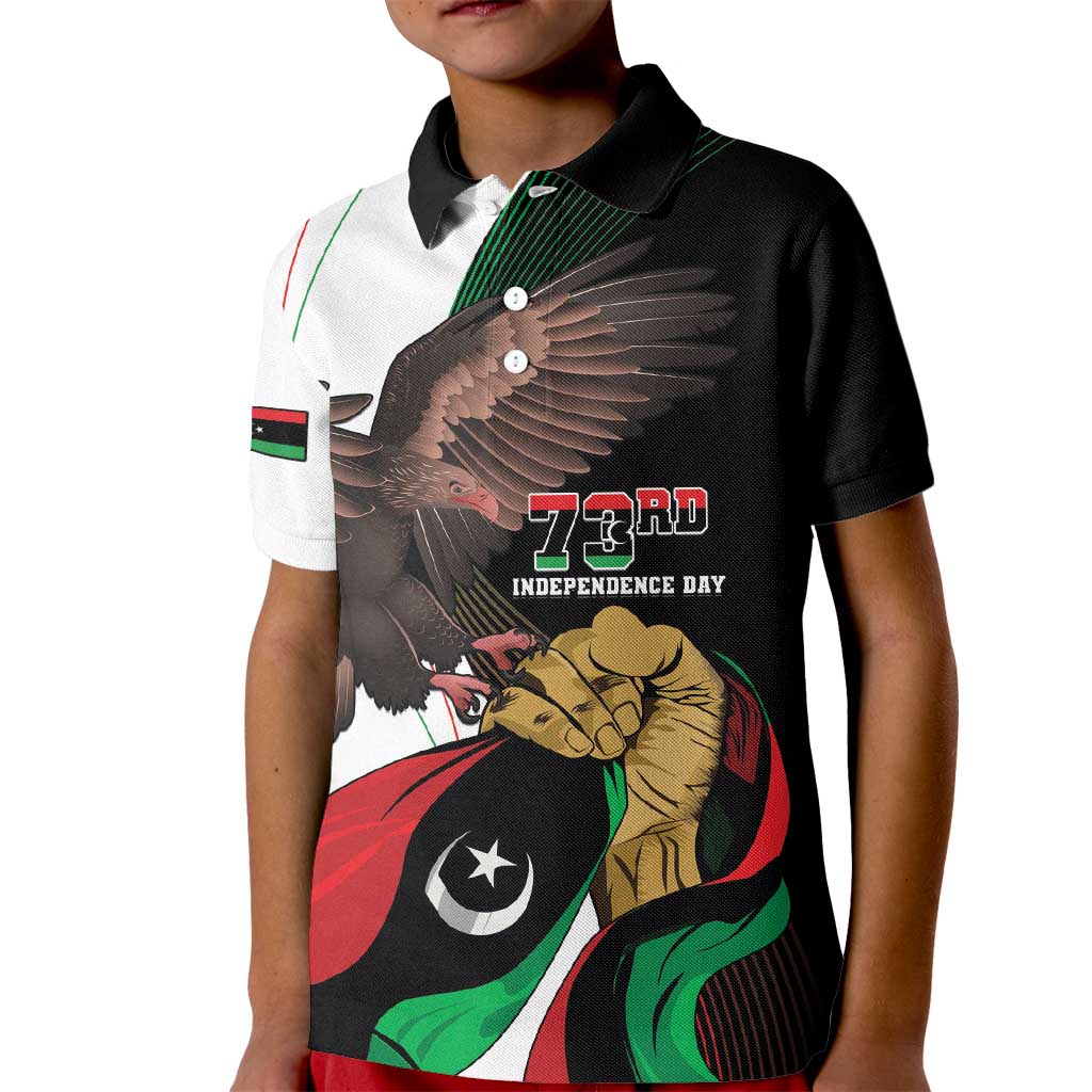 Libya 73rd Anniversary Independence Day Kid Polo Shirt - Wonder Print Shop