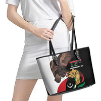 Libya 73rd Anniversary Independence Day Leather Tote Bag - Wonder Print Shop