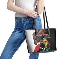 Libya 73rd Anniversary Independence Day Leather Tote Bag - Wonder Print Shop