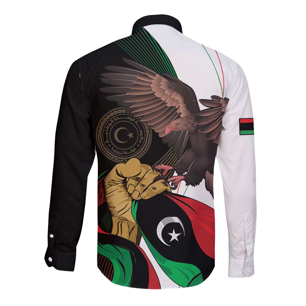 Libya 73rd Anniversary Independence Day Long Sleeve Button Shirt - Wonder Print Shop