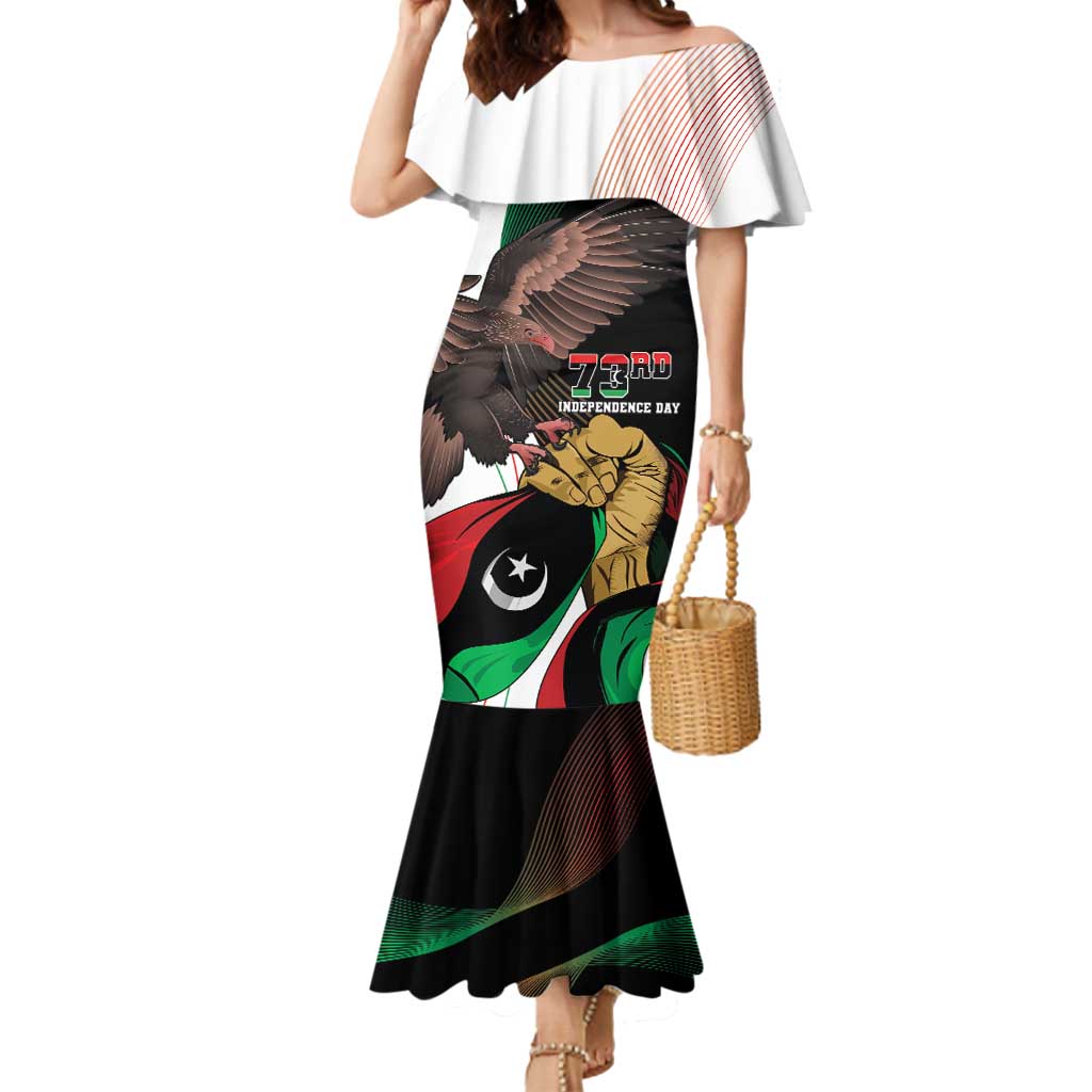 Libya 73rd Anniversary Independence Day Mermaid Dress - Wonder Print Shop