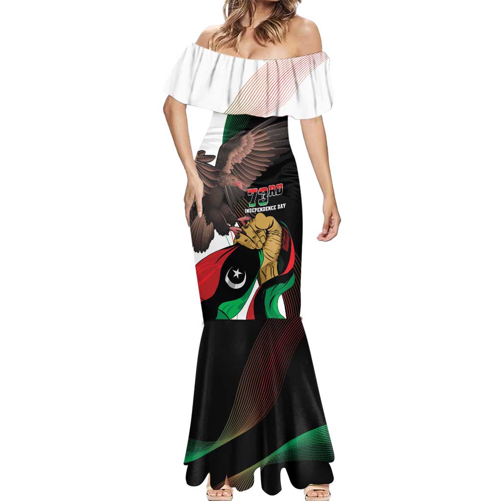 Libya 73rd Anniversary Independence Day Mermaid Dress - Wonder Print Shop