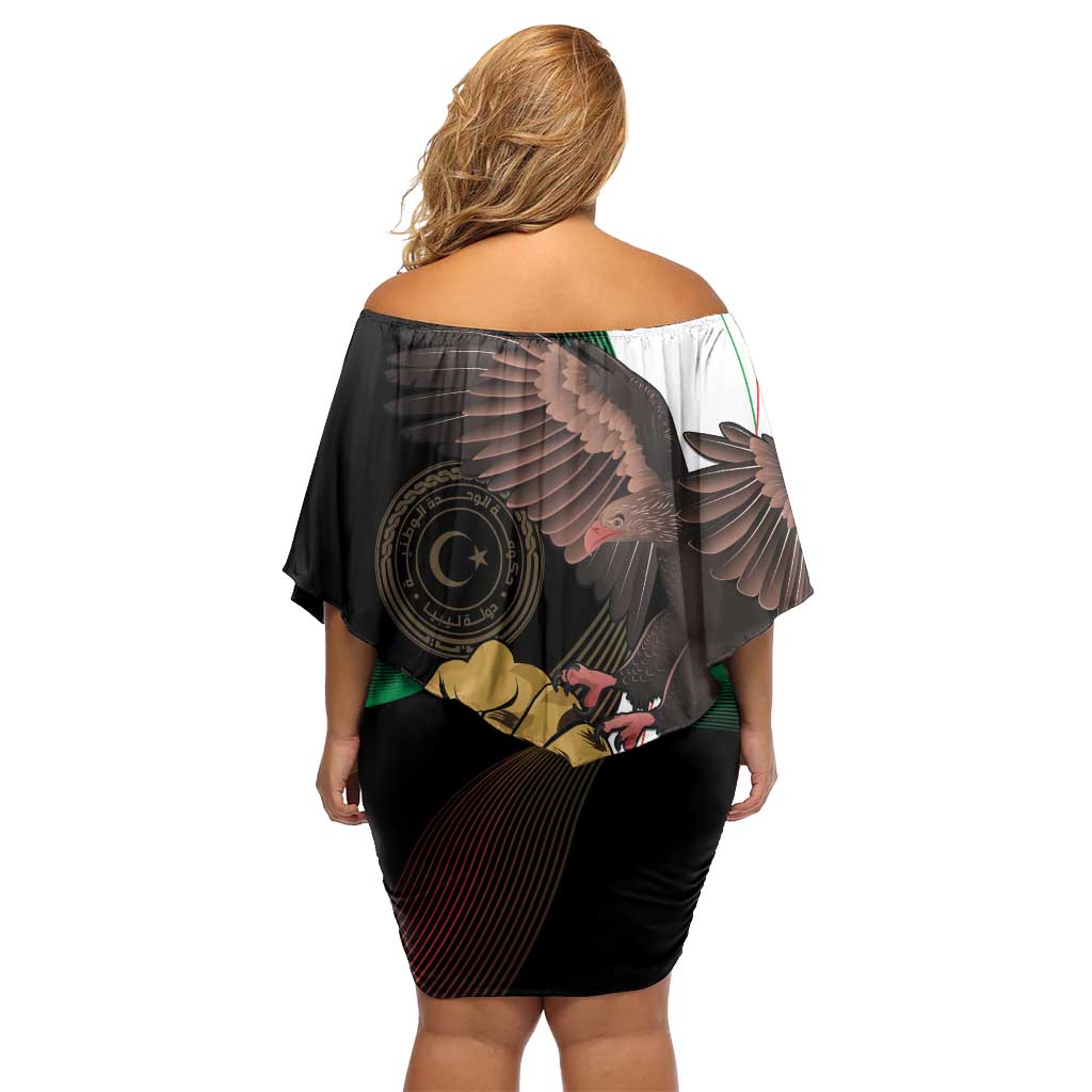 Libya 73rd Anniversary Independence Day Off Shoulder Short Dress - Wonder Print Shop