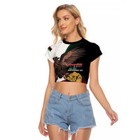 Libya 73rd Anniversary Independence Day Raglan Cropped T Shirt - Wonder Print Shop
