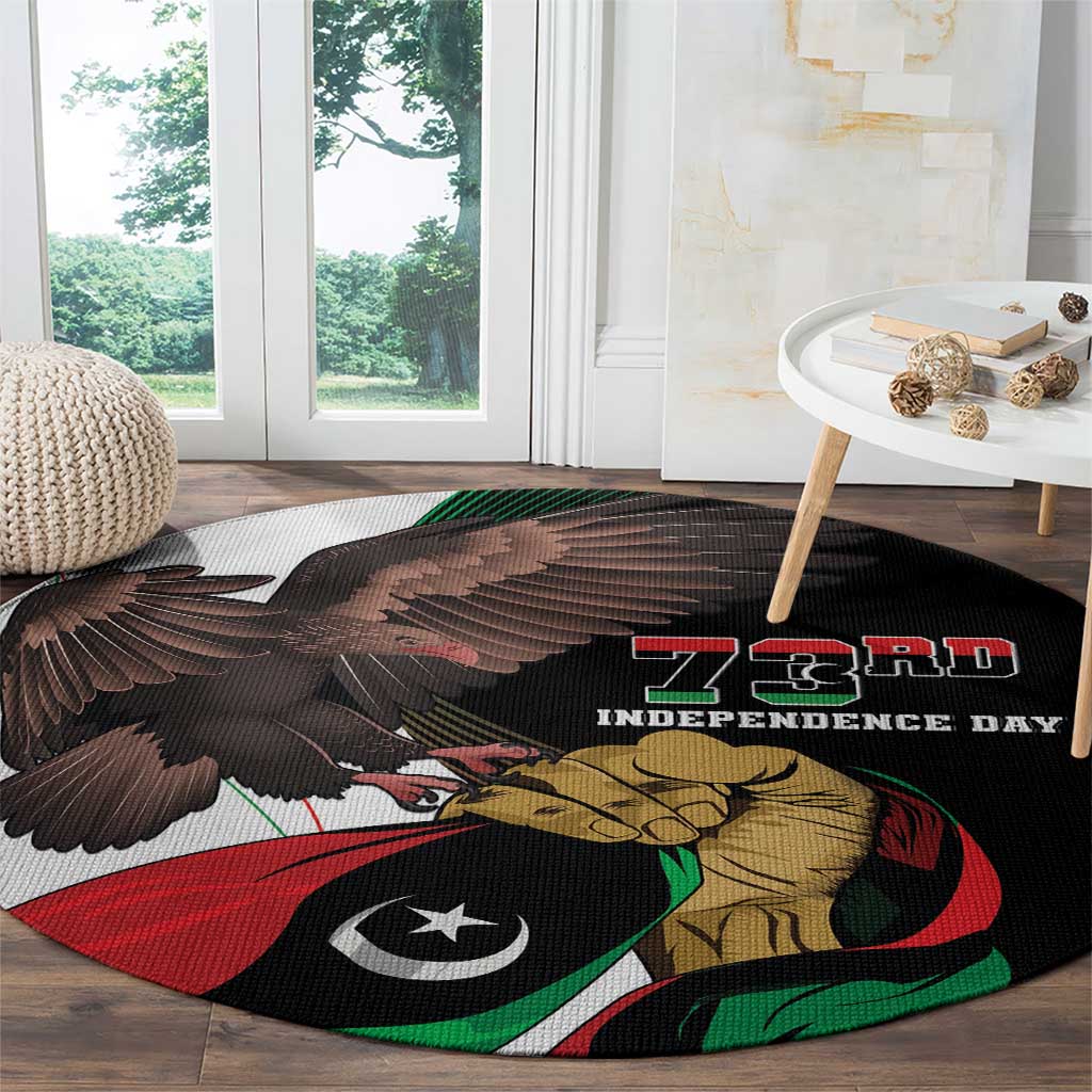 Libya 73rd Anniversary Independence Day Round Carpet