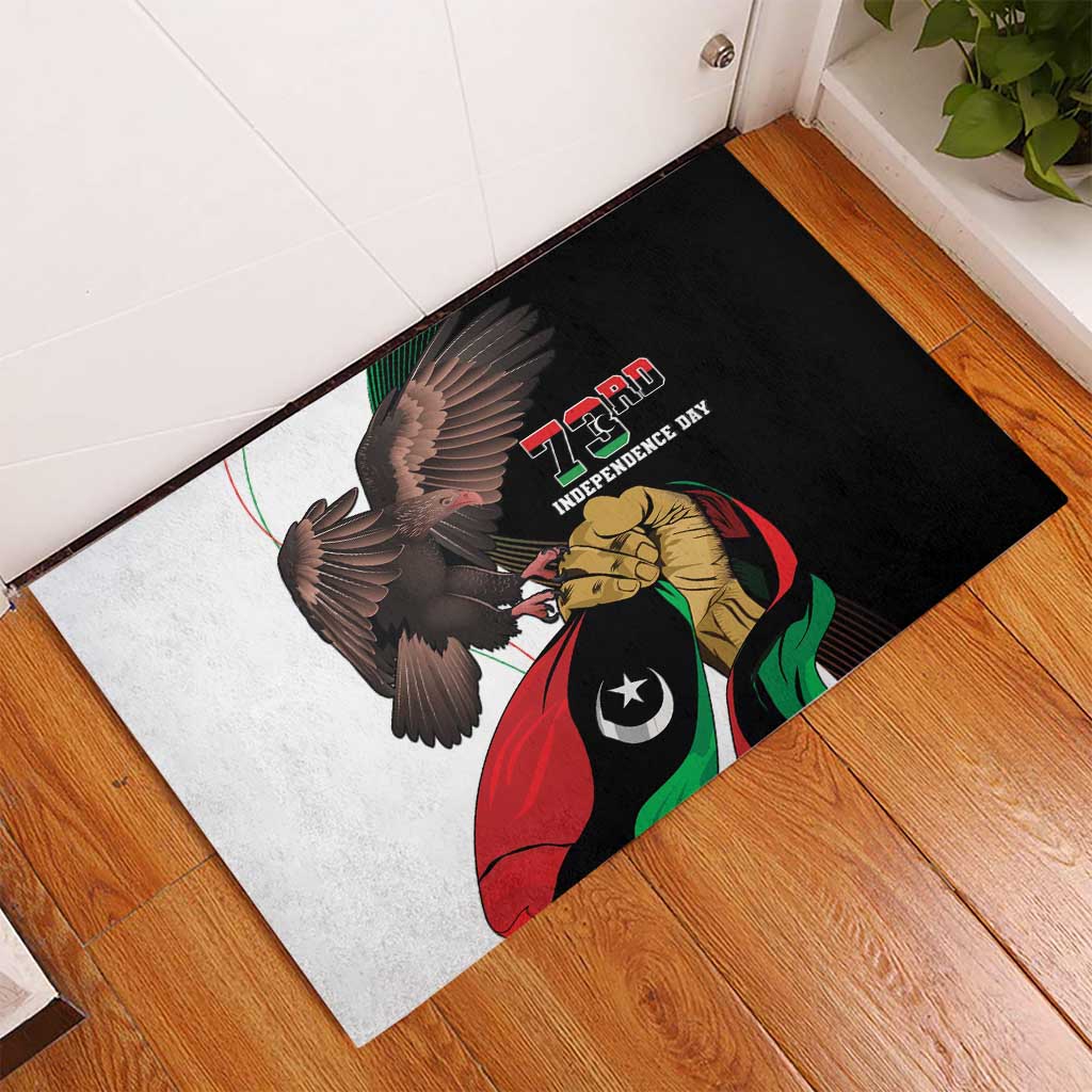 Libya 73rd Anniversary Independence Day Rubber Doormat - Wonder Print Shop