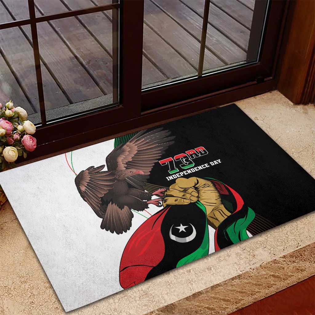 Libya 73rd Anniversary Independence Day Rubber Doormat - Wonder Print Shop
