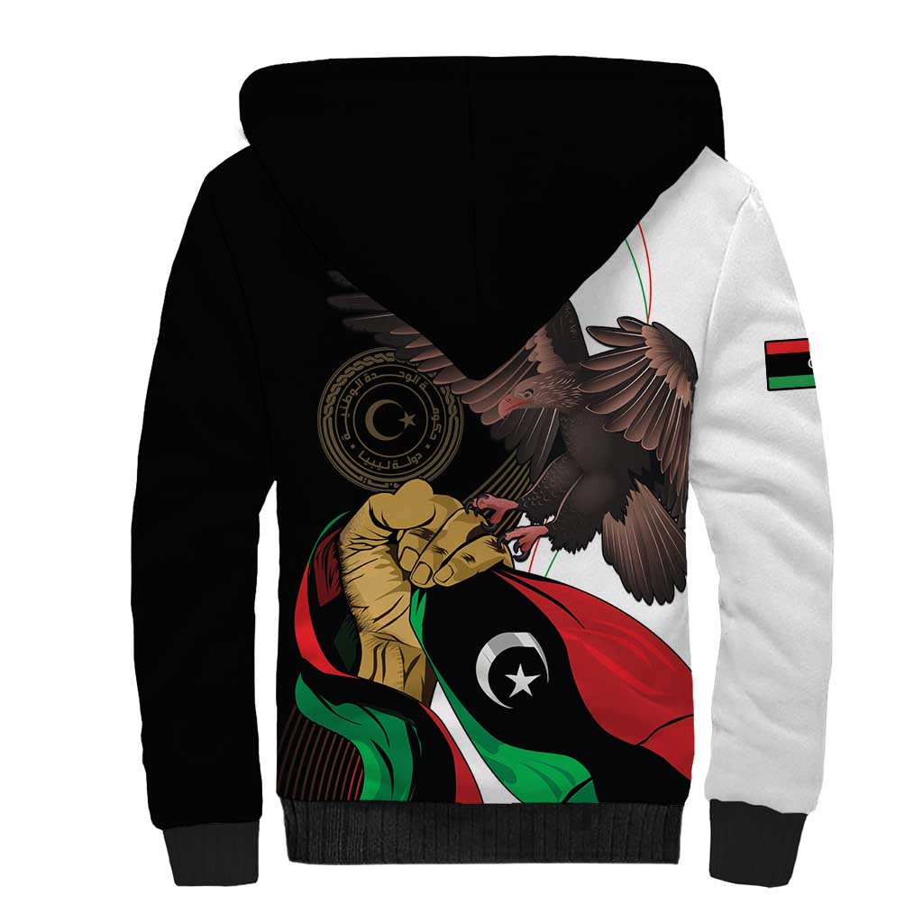 Libya 73rd Anniversary Independence Day Sherpa Hoodie - Wonder Print Shop