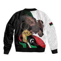 Libya 73rd Anniversary Independence Day Sleeve Zip Bomber Jacket - Wonder Print Shop