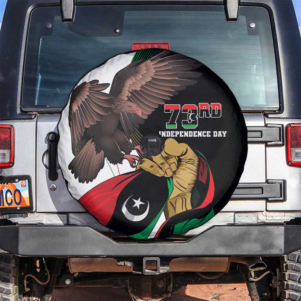 Libya 73rd Anniversary Independence Day Spare Tire Cover - Wonder Print Shop