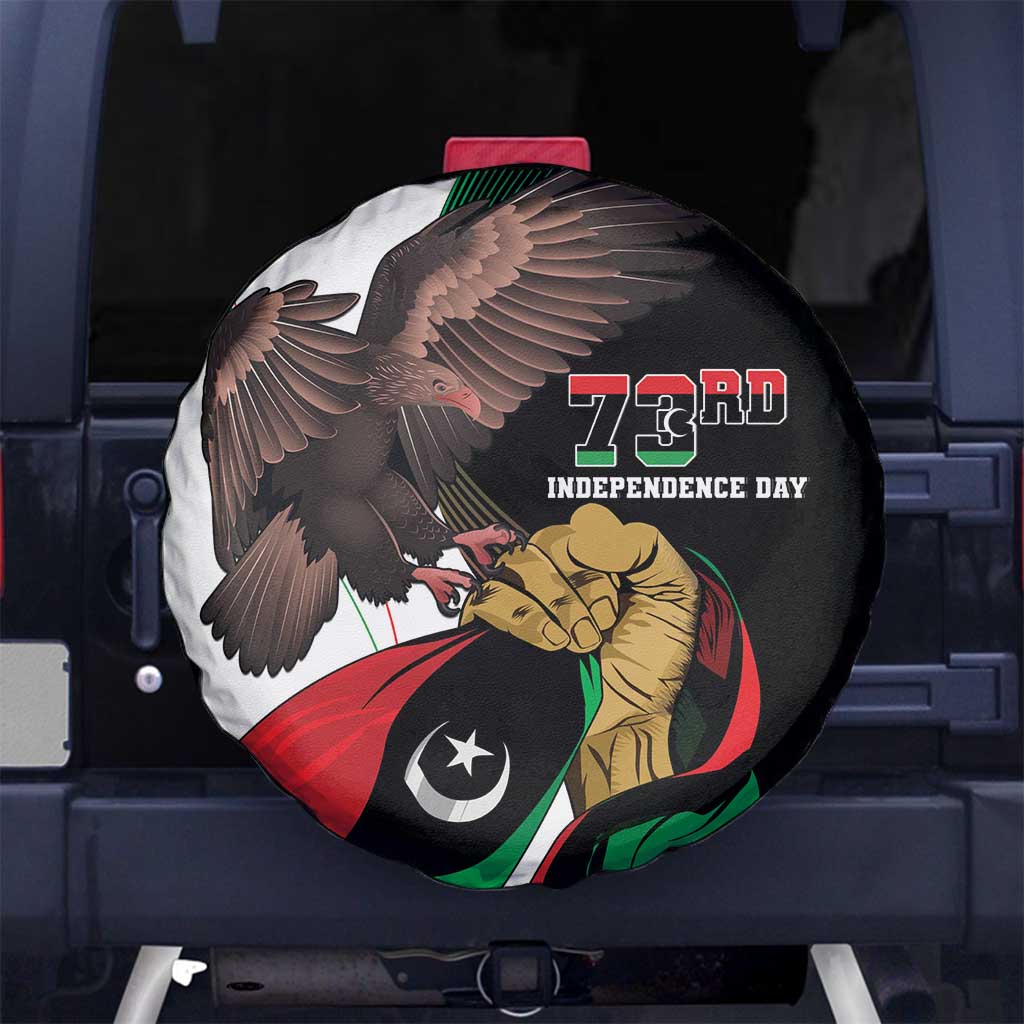 Libya 73rd Anniversary Independence Day Spare Tire Cover - Wonder Print Shop