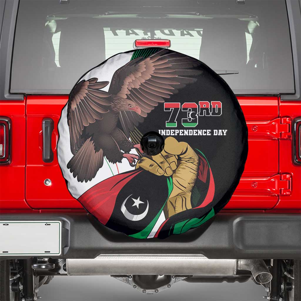Libya 73rd Anniversary Independence Day Spare Tire Cover - Wonder Print Shop