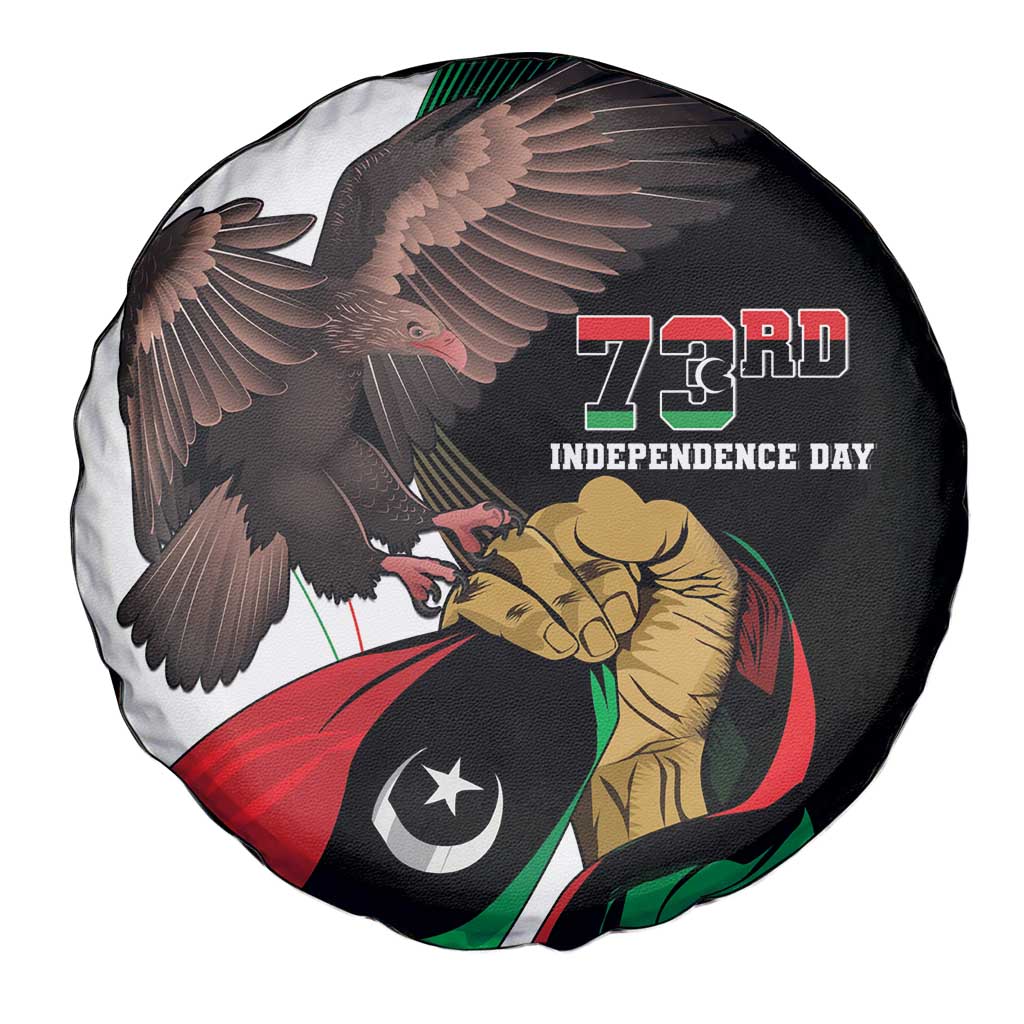 Libya 73rd Anniversary Independence Day Spare Tire Cover - Wonder Print Shop