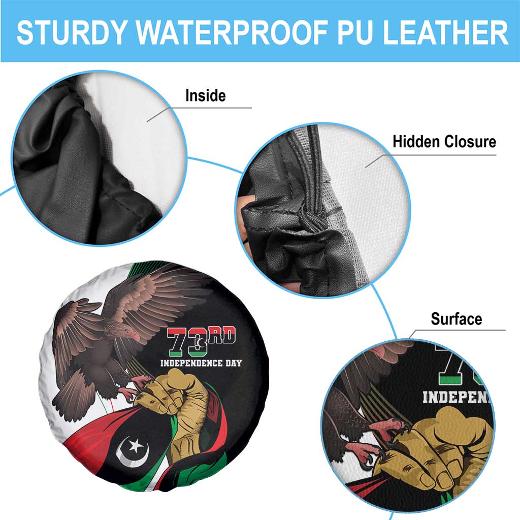 Libya 73rd Anniversary Independence Day Spare Tire Cover - Wonder Print Shop