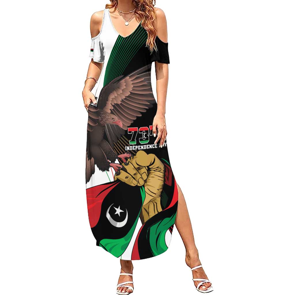 Libya 73rd Anniversary Independence Day Summer Maxi Dress - Wonder Print Shop