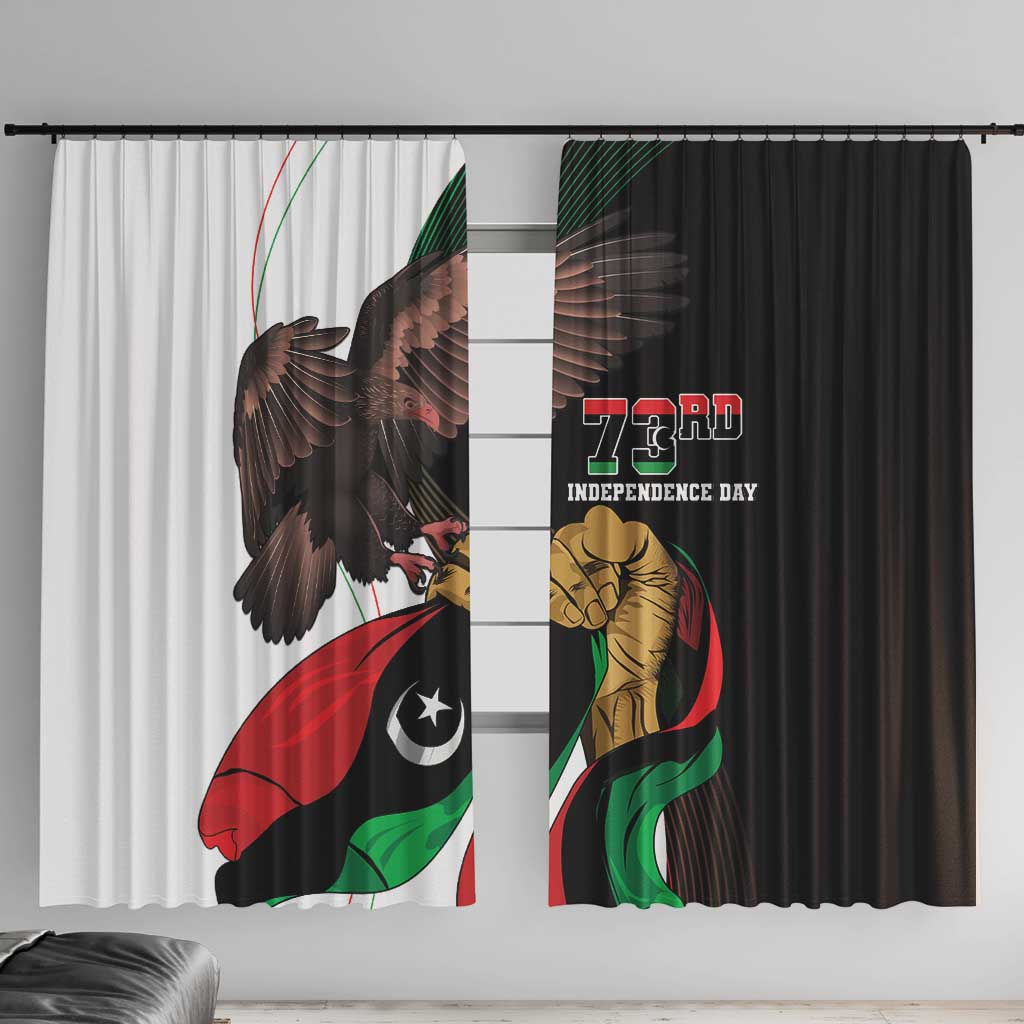 Libya 73rd Anniversary Independence Day Window Curtain - Wonder Print Shop