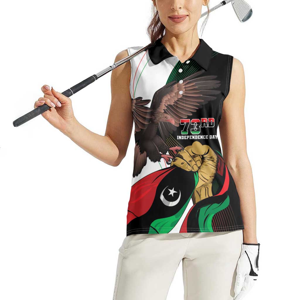 Libya 73rd Anniversary Independence Day Women Sleeveless Polo Shirt - Wonder Print Shop