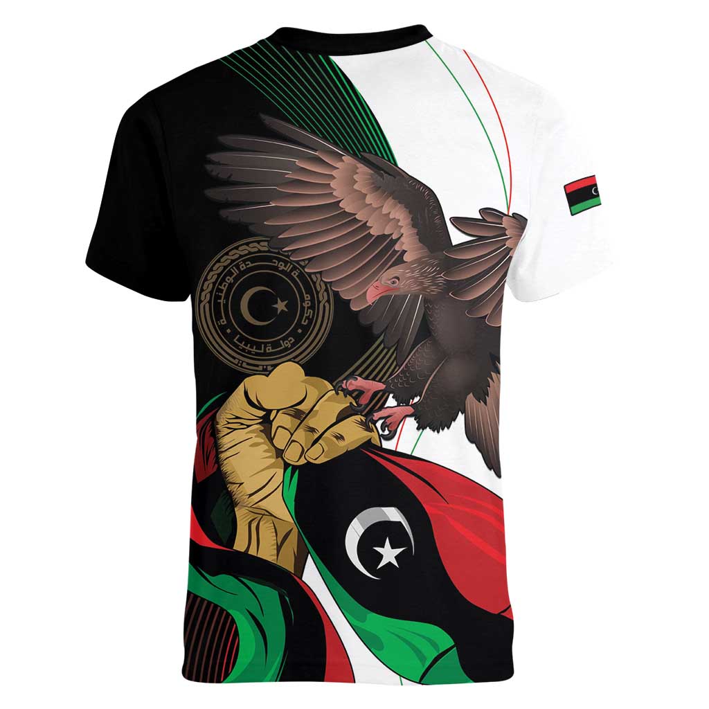 Libya 73rd Anniversary Independence Day Women V-Neck T-Shirt - Wonder Print Shop