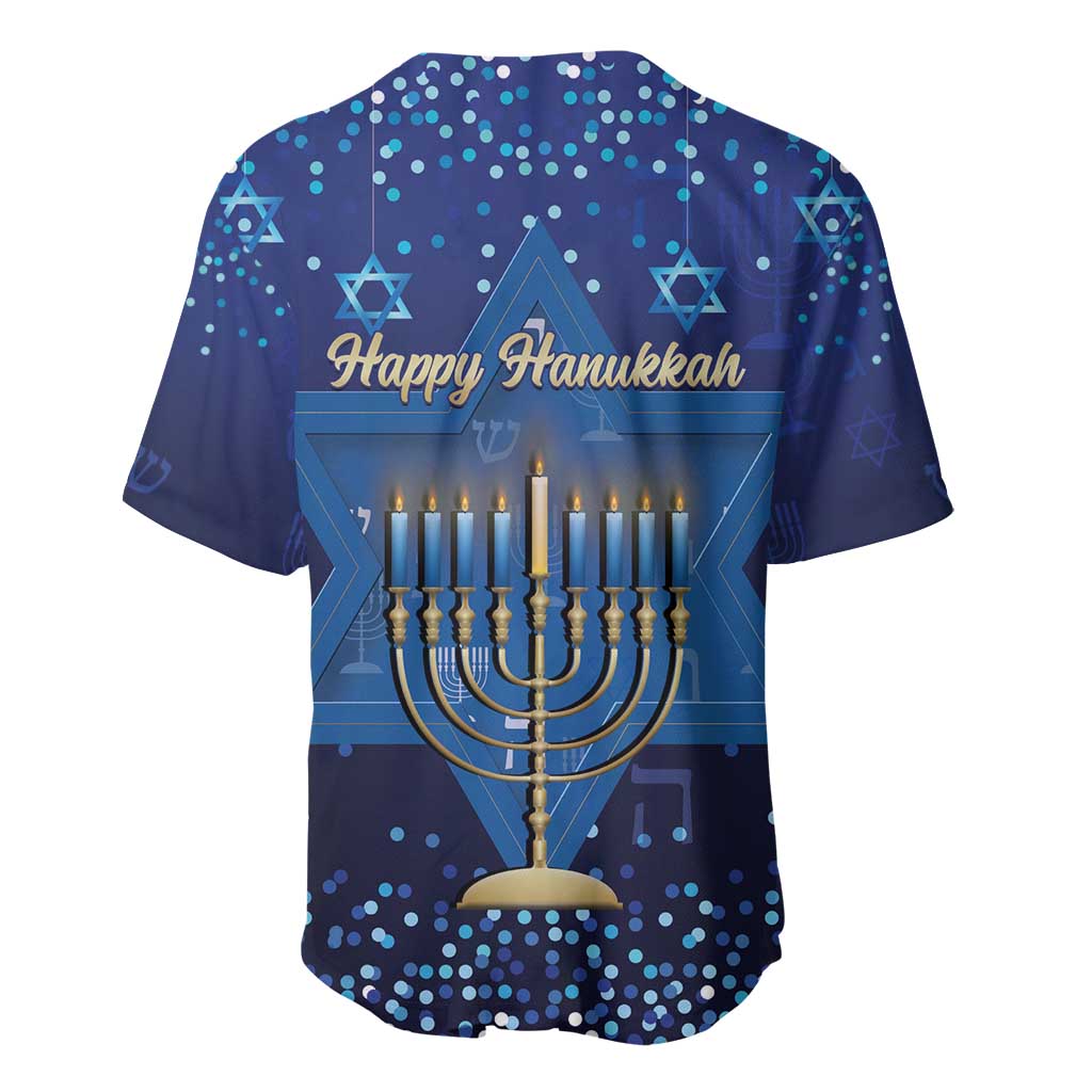 Hanukkah Jewish Festival Baseball Jersey Meronah With Star Of David - Wonder Print Shop