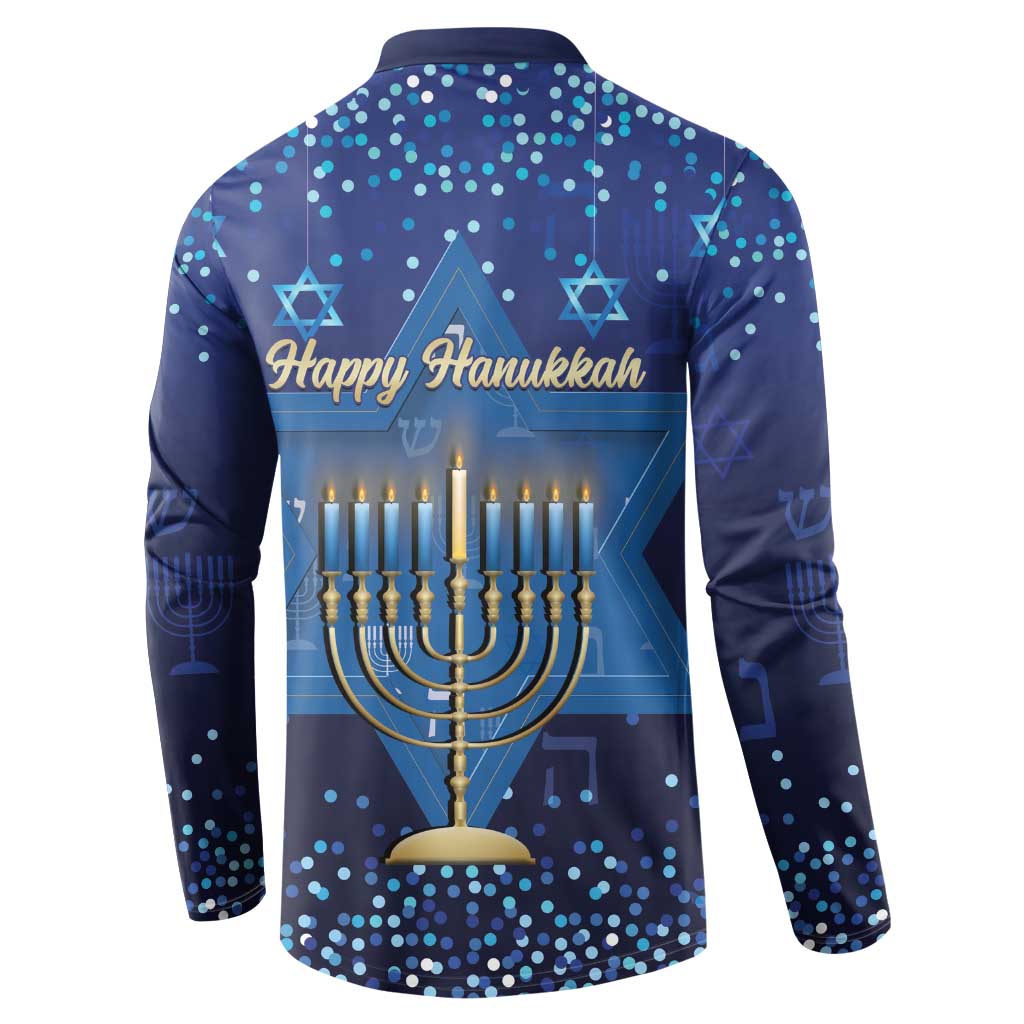 Hanukkah Jewish Festival Button Sweatshirt Meronah With Star Of David - Wonder Print Shop