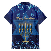 Hanukkah Jewish Festival Family Matching Off The Shoulder Long Sleeve Dress and Hawaiian Shirt Meronah With Star Of David - Wonder Print Shop