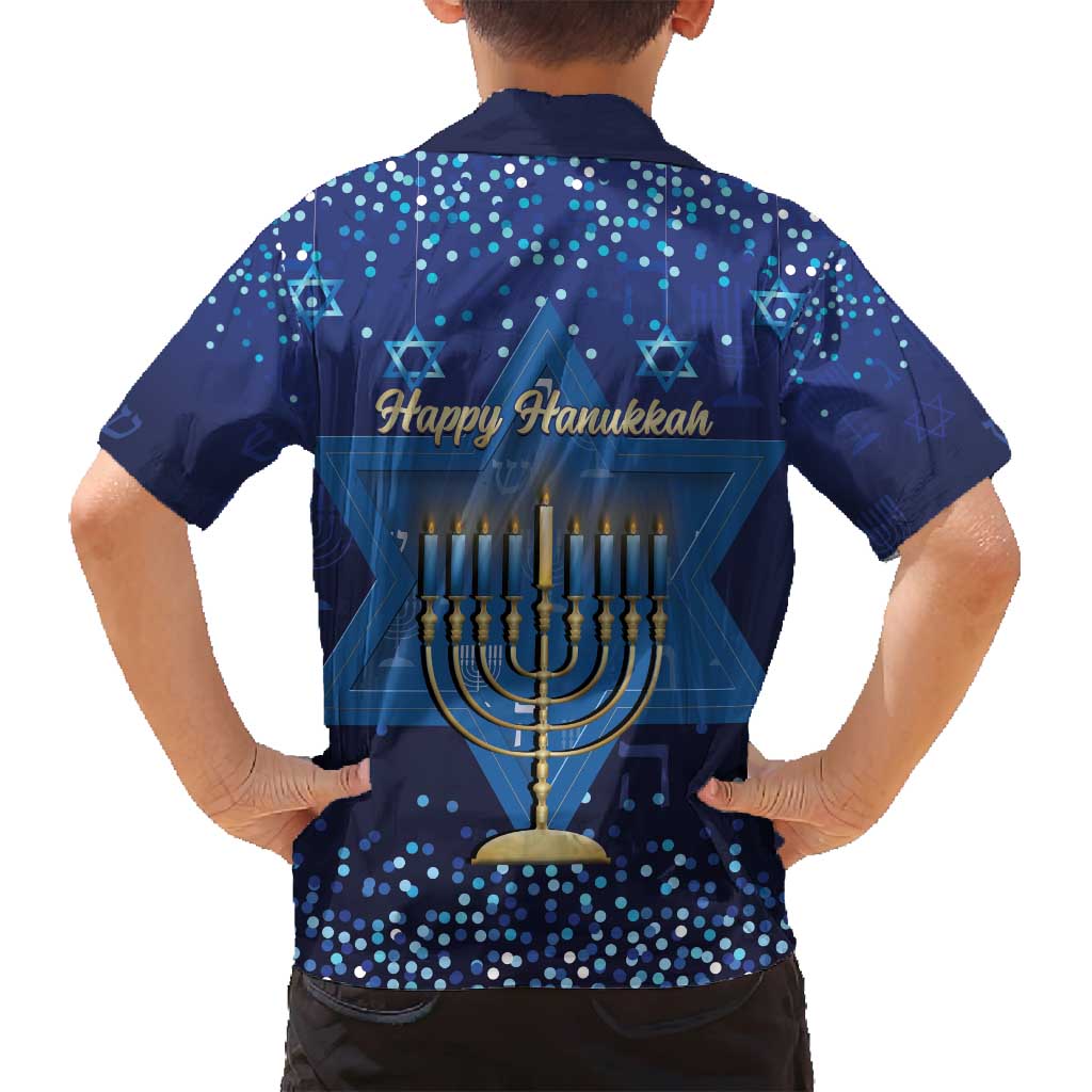 Hanukkah Jewish Festival Family Matching Puletasi and Hawaiian Shirt Meronah With Star Of David - Wonder Print Shop