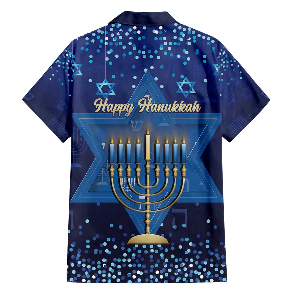 Hanukkah Jewish Festival Family Matching Tank Maxi Dress and Hawaiian Shirt Meronah With Star Of David - Wonder Print Shop
