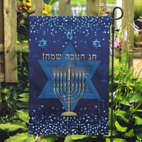 Hanukkah Jewish Festival Garden Flag Meronah With Star Of David - Wonder Print Shop