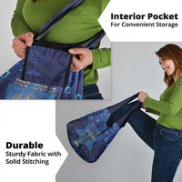 Hanukkah Jewish Festival Grocery Bag Meronah With Star Of David