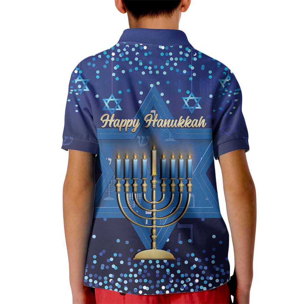 Hanukkah Jewish Festival Kid Polo Shirt Meronah With Star Of David - Wonder Print Shop