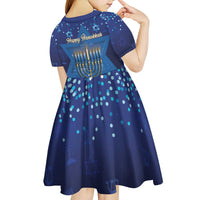 Hanukkah Jewish Festival Kid Short Sleeve Dress Meronah With Star Of David - Wonder Print Shop