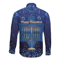 Hanukkah Jewish Festival Long Sleeve Button Shirt Meronah With Star Of David - Wonder Print Shop