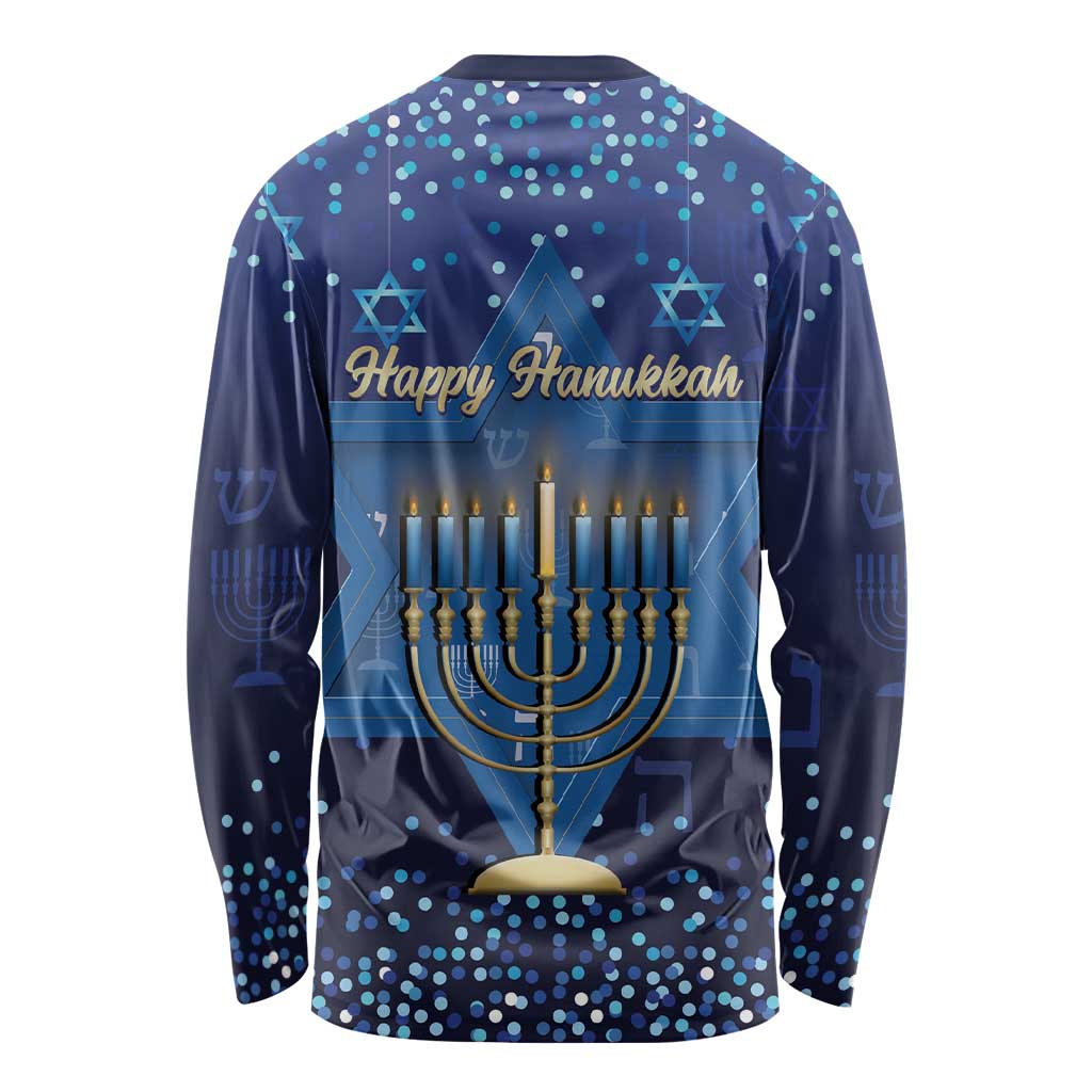 Hanukkah Jewish Festival Long Sleeve Shirt Meronah With Star Of David - Wonder Print Shop