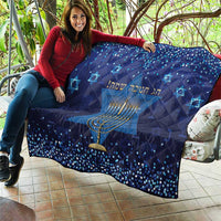 Hanukkah Jewish Festival Quilt Meronah With Star Of David - Wonder Print Shop