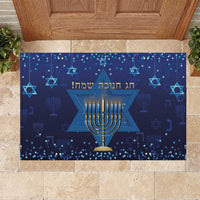 Hanukkah Jewish Festival Rubber Doormat Meronah With Star Of David - Wonder Print Shop
