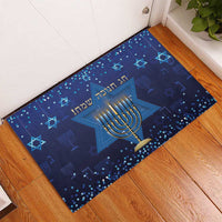 Hanukkah Jewish Festival Rubber Doormat Meronah With Star Of David - Wonder Print Shop