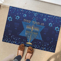 Hanukkah Jewish Festival Rubber Doormat Meronah With Star Of David - Wonder Print Shop