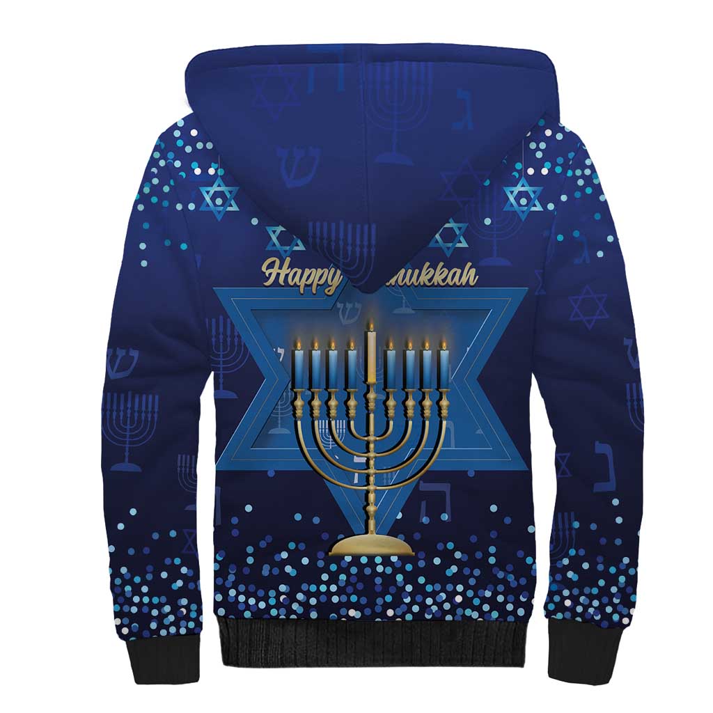 Hanukkah Jewish Festival Sherpa Hoodie Meronah With Star Of David - Wonder Print Shop